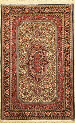 Ghom Kork, Persien, ca. 40 Jahre, Korkwolleauf Baumwolle, ca. 227 x 145 cm, EHZ: 1-2