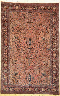 Antiker Manchester Keschan, Persien, um 1900, Manchester-Korkwolle, ca. 195 x 129 cm, EHZ: 2