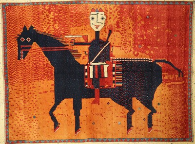Gabbeh alt, Persien, ca. 60 Jahre, Wolle auf Wolle, ca. 233 x 175 cm, EHZ: 2