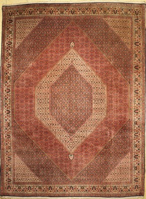 Bidjar fein, Persien, ca. 60 Jahre, Korkwolle auf Baumwolle, ca. 400 x 310 cm, EHZ: 2