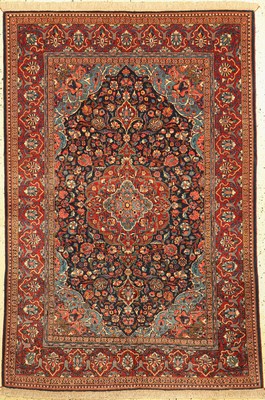 Antiker Ghaswin fein, Persien, um 1910/1920, Korkwolle auf Baumwolle, ca. 190 x 132 cm, EHZ: 2