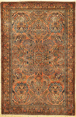 Us Re-Import Sarogh fein, Persien, um 1910/1920, Korkwolle auf Baumwolle, ca. 193 x 127 cm, EHZ: 2