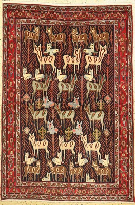 Senneh fein, Persien, ca. 50 Jahre, Korkwolle auf Baumwolle, ca. 180 x 123 cm, EHZ: 2