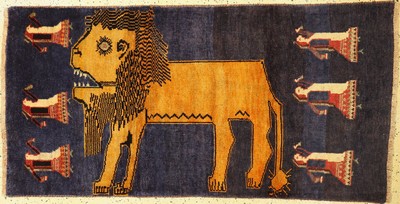 Gabbeh alt, Persien, ca. 60 Jahre, Wolle auf Wolle, ca. 182 x 93 cm, EHZ: 2