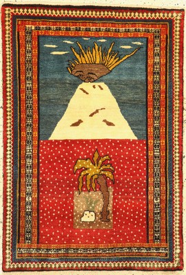 Ghaschgai fein alt, Persien, um 1960, Wolleauf Wolle, ca. 125 x 85 cm, EHZ: 1-2