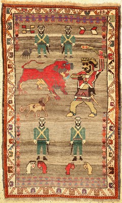 Gabbeh alt, Persien, ca. 60 Jahre, Wolle auf Wolle, ca. 170 x 105 cm, EHZ: 2
