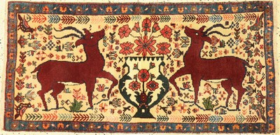 Gabbeh alt, Persien, ca. 60 Jahre, Wolle auf Wolle, ca. 147 x 73 cm, EHZ: 2