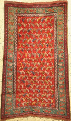 Karabagh antik, Kaukasus, um 1900, Wolle auf Wolle, ca. 200 x 122 cm, EHZ: 3(verzogen)