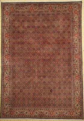 Bidjar Kork fein, Persien, ca. 40 Jahre, Korkwolle mit Seide, ca. 241 x 168 cm, EHZ: 1-2,(verschmutzt)