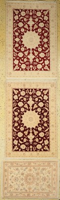 3 Lots Nain fein(9 La), Persien, ca. 30 Jahre, Korkwolle mit Seide, ca. 120 x 82 cm, & ca. 90 x 60 cm, EHZ: 1-2