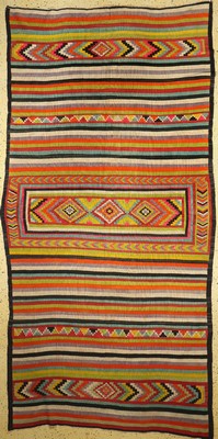 Kelim, Marokko, ca. 60 Jahre, Wolle auf Wolle, ca. 360 x 177 cm, EHZ: 2-3, (kleine Löcher)