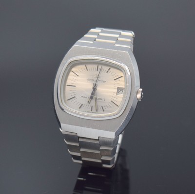 Jaeger-LeCoultre Master-Quarz große Herrenarmbanduhr in Stahl Referenz 23302-42,Schweiz um 1970, quarz, massives 2-teiliges Geh., Boden aufgedr., ...