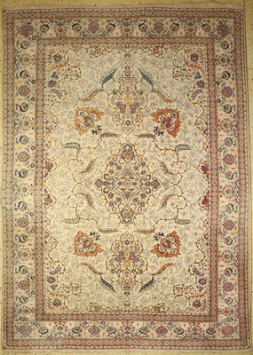 Keschan alt, Persien, um 1950, Wolle auf Baumwolle, ca. 373 x 266 cm, Reinigungsbedürftig, EHZ: 2