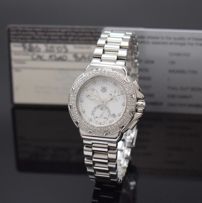 TAG HEUER Formula 1 Lady Damenarmbanduhr mit Chronograph Referenz CAC1310, quarz, Schweiz verk. lt. beil. Gar.-Karte 10/2010, verschr. ...