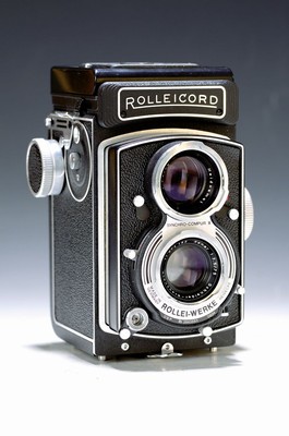 Rolleicord VB Model II 6x6, Bj. 1958-1961, 2663593, mit diversem Zubehör, sehr guter Zustand mit leichten Gebrauchsspuren