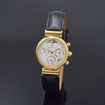 IWC Da Vinci Damenarmbanduhr in GG 750/000 Referenz 3736 mit Chronograph und Mondphase, Schweiz um 2000, quarz, 2-teil. Gehäuse, Boden aufgedr., ...