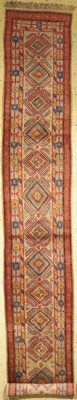 Turkestan alt, ca. 50 Jahre, Wolle auf Baumwolle, ca. 475 x 73 cm, EHZ: 2