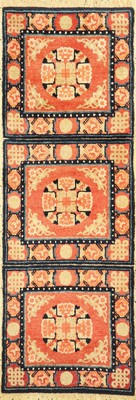 Ning-Hsia"Sitzbank-Teppiche", China, um 1900, Wolle auf Baumwolle, ca. 169 x 60 cm, EHZ: 2