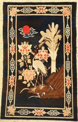 Pao Tow antik, China, um 1900, Wolle auf Baumwolle, ca. 152 x 100 cm, EHZ: 2(restauriert & oxidiert)