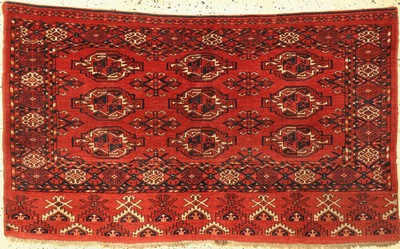Tekke Tschowal antik, Turkmenistan, 19.Jhd,Wolle auf Wolle, ca. 140 x 85 cm, EHZ: 2