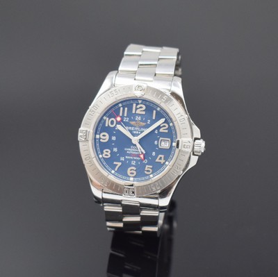 BREITLING Armbandchronometer Colt GMT Referenz A32350, Automatik, Edelstahlgeh. inkl. Gliederband m. Faltschl., Boden und Krone verschr., ab Herst. ...