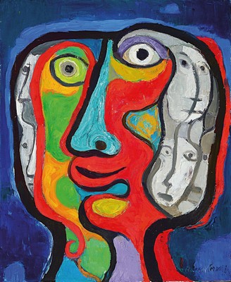 Raquel Forner, 1902 Buenos Aires - 1988, Öl/Lwd, "Memoria ancestral/Memory Ancestral", Paris 1970, Öl/Lwd, re. u. signiert, und ...