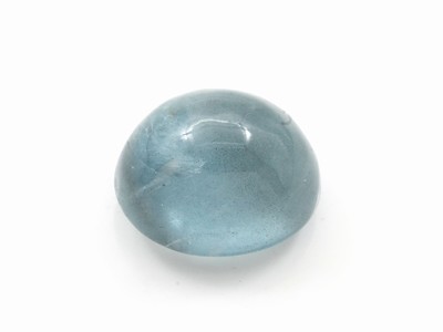 Loses Aquamarin Cabochon 87.99 ct, blue, 28.12 x 23.49 x 19.22 mm, GCI Lab-Karte