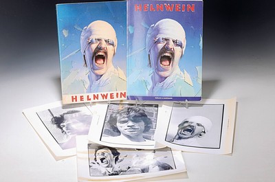Konvolut zum Künstler Gottfried Helnwein, Buchband "Helnwein" Fröhlich und Kaufmann, 1982, Rennbahnexpress Sonderausgabe, dazu Andruck ...