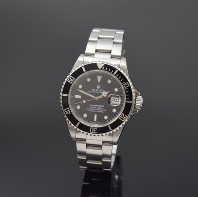 ROLEX Herrenarmbanduhr Oyster Perpetual Date Submariner Referenz 16610, Automatik, Schweiz um 1996, T-Serie, Chronometer der Superlative in Edelstahl ...
