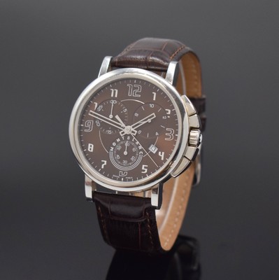 MONTBLANC Herrenarmbanduhr Modell Summit XL mit Chronograph Referenz 7080, Schweiz um 2000, quarz, Boden aufgedr., braunes Zifferbl. m. arab. Zahlen, ...