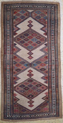 Antiker Sarab, Persien, um 1900, Wolle auf Wolle, ca. 275 x 138 cm, EHZ: 2-3