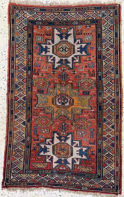 Sumakh antik, Kaukasus, um 1900, Wolle auf Wolle, ca. 140 x 90 cm, EHZ: 2, (paar kleine Restaurierungen).