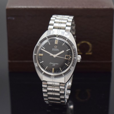 OMEGA Seamaster 120 Herrenarmbanduhr in Stahl Referenz 166.027, Automatik, Schweiz um 1969, verschr. Boden m. Seepferdchenlogo, orig. Gliederband m. ...