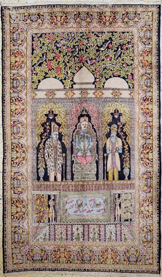 Kerman alt, Persien, ca. 60 Jahre, Wolle auf Baumwolle, ca. 248 x 149 cm, Mottenfraß EHZ: 4(gereinigt)