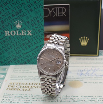 ROLEX Herrenarmbanduhr Oyster Perpetual Datejust Referenz 16030, Automatik, Edel- stahlgeh. inkl. Jubileeband m. Faltschließe Ref. 62510H mit ...