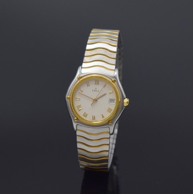 EBEL Sport Classique Damenarmbanduhr in Edelstahl und GG 750/000 Referenz 1087121, Schweiz um 1995, quarz, Stülpgeh. m. 5-fach verschr. GG-Lünette, ...