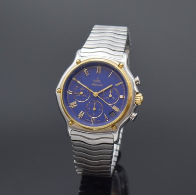 EBEL Herrenchronograph mit El Primero Werk in Stahl/Gold Referenz 1134901, Schweiz um 1990, Automatik, Boden aufgedr., orig. Wellengliederband m. ...