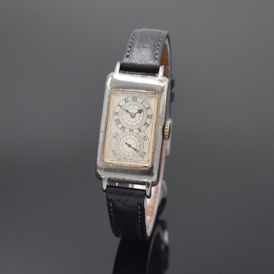 ALPINA/GRUEN Armbanduhr in 900er Silber, Schweiz um 1935, Handaufzug, Boden aufgedr., orig. silb. Zifferbl. m. emaillierten Druck f. Std. u. Min., ...