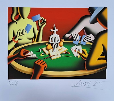 Mark Kostabi, geb. 1960, dreidimensionaler Farbsiebdruck, handsign. und dat. 2015, num. A.P. 11/20, ca. 36.5x50cm