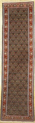 Senneh alt, Persien, ca. 60 Jahre, Wolle auf Baumwolle, ca. 298 x 82 cm, EHZ: 1-2