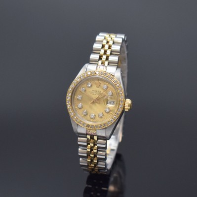 ROLEX Damenarmbanduhr Oyster Perpetual Date Referenz 6917, Automatik, Schweiz um 1979, Edelstahl/Gold kombiniert inkl. Jubileeband, Boden und Krone ...