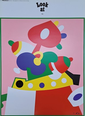 Otmar Alt, geb. 1940, Farbsiebdruck, Galerie Thomas München 1968, handsign., ca. 91x67 cm, riss an der Seite