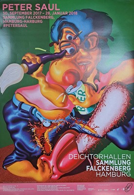 Peter Saul,geb. 1934, Offetlithografie, Deichtorhallen Hamburg 2017,handsign., ca. 84x59,5 cm