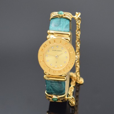 PHILIPPE CHARRIOL St. Tropez ungetragene Damenarmbanduhr Referenz S28.92, Schweiz um 1995, quarz, verg. Gehäuse, Stahlboden aufgedr., orig. ...