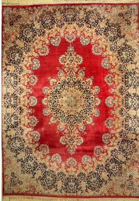 Kerman"Ardjomand" signiert, Persien, um 1950, Wolle auf Baumwolle, ca. 430 x 310 cm, Reinigungsbedürftig, EHZ: 2