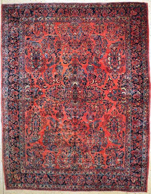 Us Re-Import Sarogh, Persien, um 1920, Wolle auf Baumwolle, ca. 349 x 274 cm, EHZ: 2-3