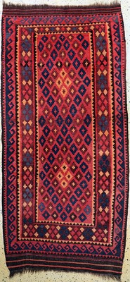 Kelim alt, Afghanistan, um 1960, Wolle auf Wolle, ca. 230 x 110 cm, EHZ: 2