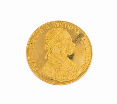Goldmünze 4 Dukaten, Österreich-Ungarn 1915Franz Joseph I., offizielle Nachprägung
