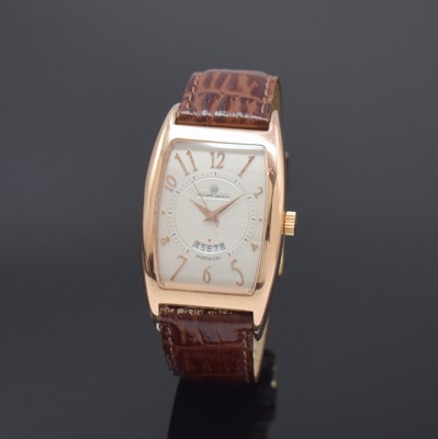 PHILIPPE BRETON Nostalgie Herrenarmbanduhr in RoseG 585/000, Schweiz um 2005, Automatik, massives 2-teil. Gehäuse, Boden 4-fach verschr., silb. ...