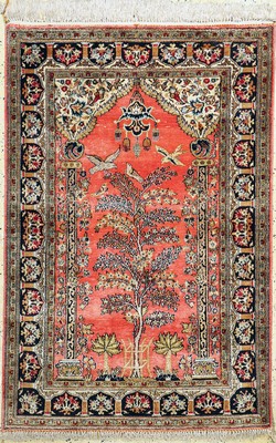 Ghom Seide, Persien, um 1960, reine Naturseide, ca. 155 x 100 cm, EHZ: 2
